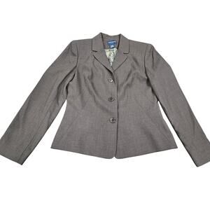 Ann Taylor Petites Brown Wool Blazer Women’s 6P Lined Career Jacket